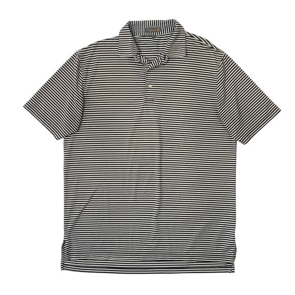 Peter Millar Shirt Mens L Large Summer Comfort Competition Striped Jersey Polo - Picture 1 of 10